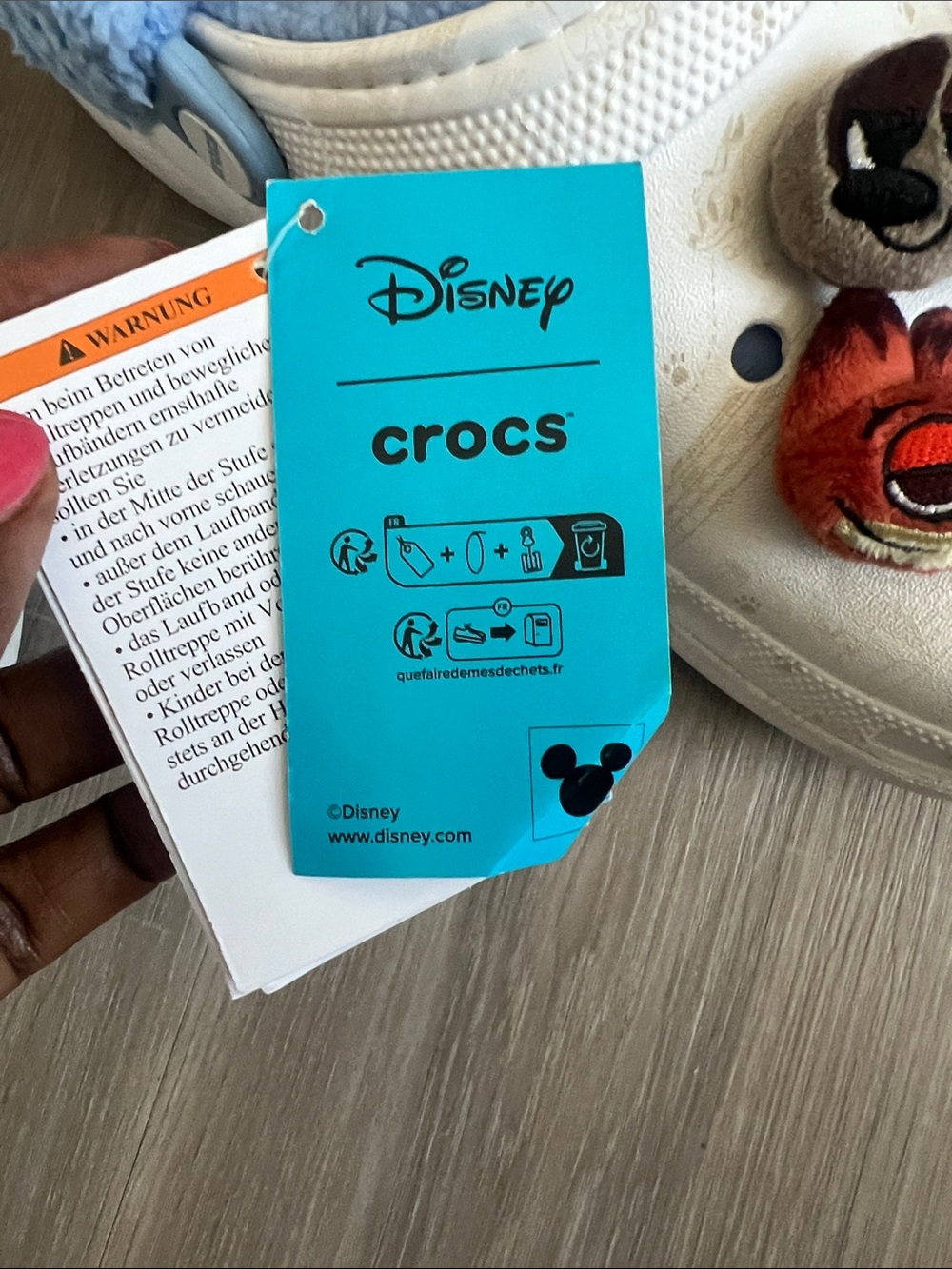 Crocs Zootopia Classic Platform Clogs Blue Lining Character Charms Sz 10 cozy - Picture 9 of 11